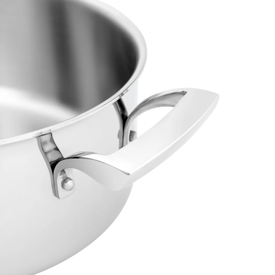 Premium Browne Thermalloy Tri-Ply Stainless Steel Saucepan - 4 Quart (4QT) Heavy Duty Cookware for Professional & Home Chefs - Perfect for Sauces, Soups, Stews & Pasta Cooking