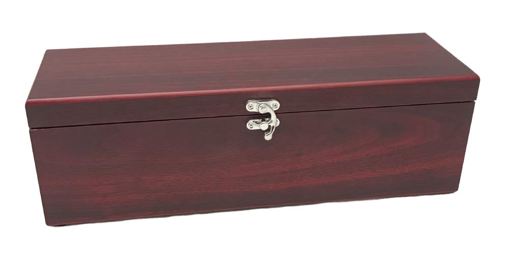 Elegant Rosewood Finish Single Wine Box with Tools - Perfect for Wine Storage, Gifts & Home Decor