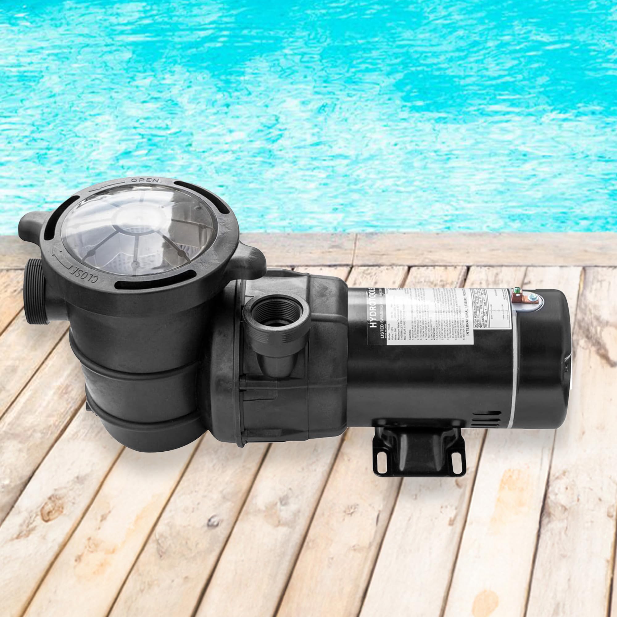 SWIMLINE HYDROTOOLS 1.5 HP Above Ground Pool Pump with Hydro-Flo Technology | 5940 GPH High Flow Vertical Motor Pump | Perfect for Inground & Above Ground Swimming Pools, Spas, and Water Features