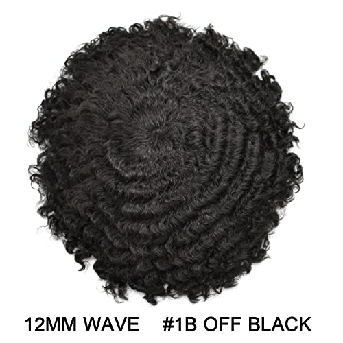 #1B Off Black-12mm Wave Curl