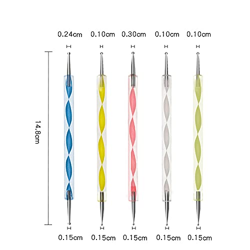 Artdone Professional Nail Art Brush Set - 10-Piece Nail Dotting Tools, Striping Brushes, Dust Brush & Drawing Pen for Salon & DIY Nail Designs | Perfect for Gel, Acrylic & Nail Art Enthusiasts
