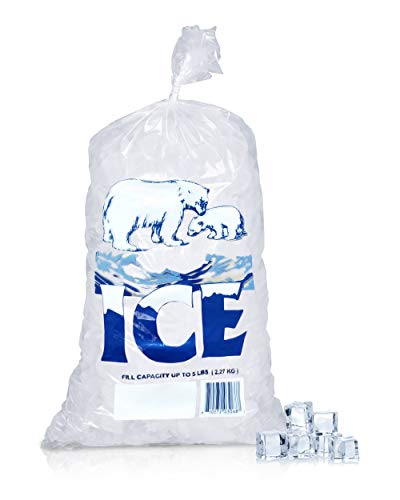 APQ 1000 Pack 5 lbs 9x18 Ice Bags with Twist Ties - 1.5 Mil Thick Industrial Grade Plastic Freezer Bags, Blank Top for Labeling - Perfect for Commercial Ice Storage, Party Coolers & Food Preservation