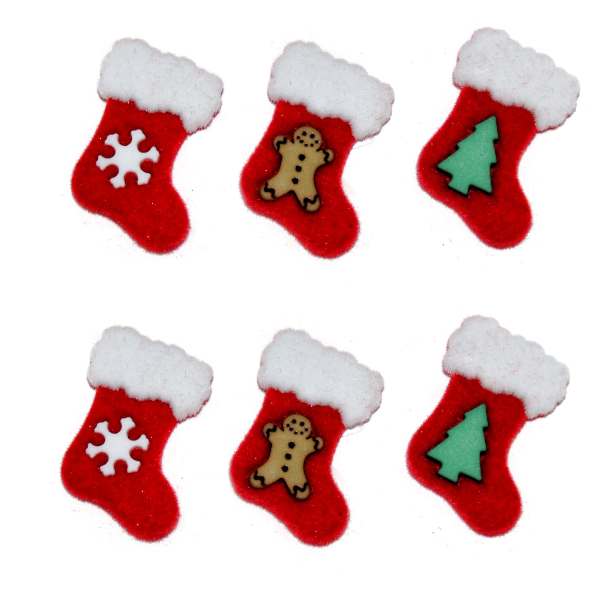 6pcs Dress It Up Stockings Buttons Assortment - Perfect for DIY Crafts, Sewing Projects & Fashion Accessories