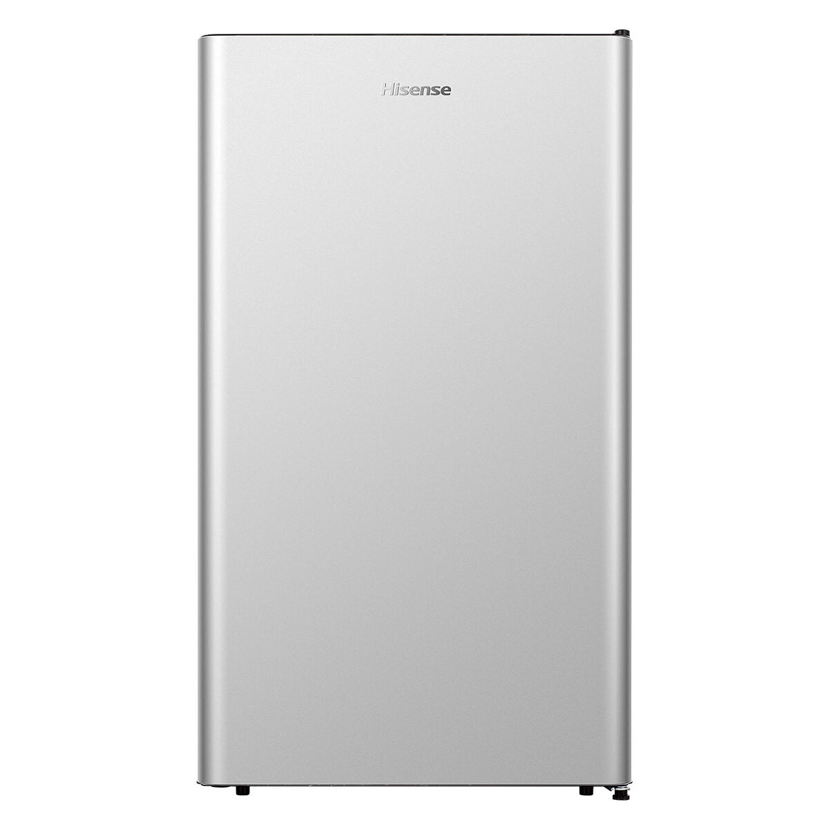 Hisense 124L Mini Bar Fridge - Silver HRBF126S Compact Refrigerator for Drinks, Snacks & Small Spaces - Perfect for Home, Office, Dorm or Entertainment Room