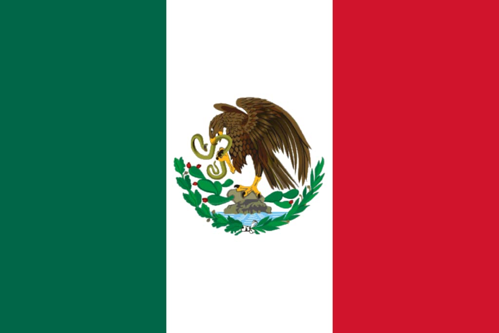 Mexico Flag Stickers Set - 5 Decals for Car, Phone, Laptop & More