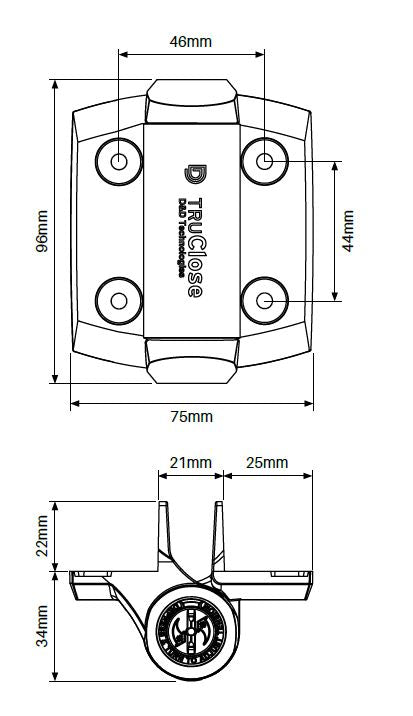 TruClose Gate Hinge Pair with 2 Alignment Legs - Heavy Duty Adjustable Hinges for Wooden & Metal Gates - Perfect for Fence, Garden, and Driveway Gates