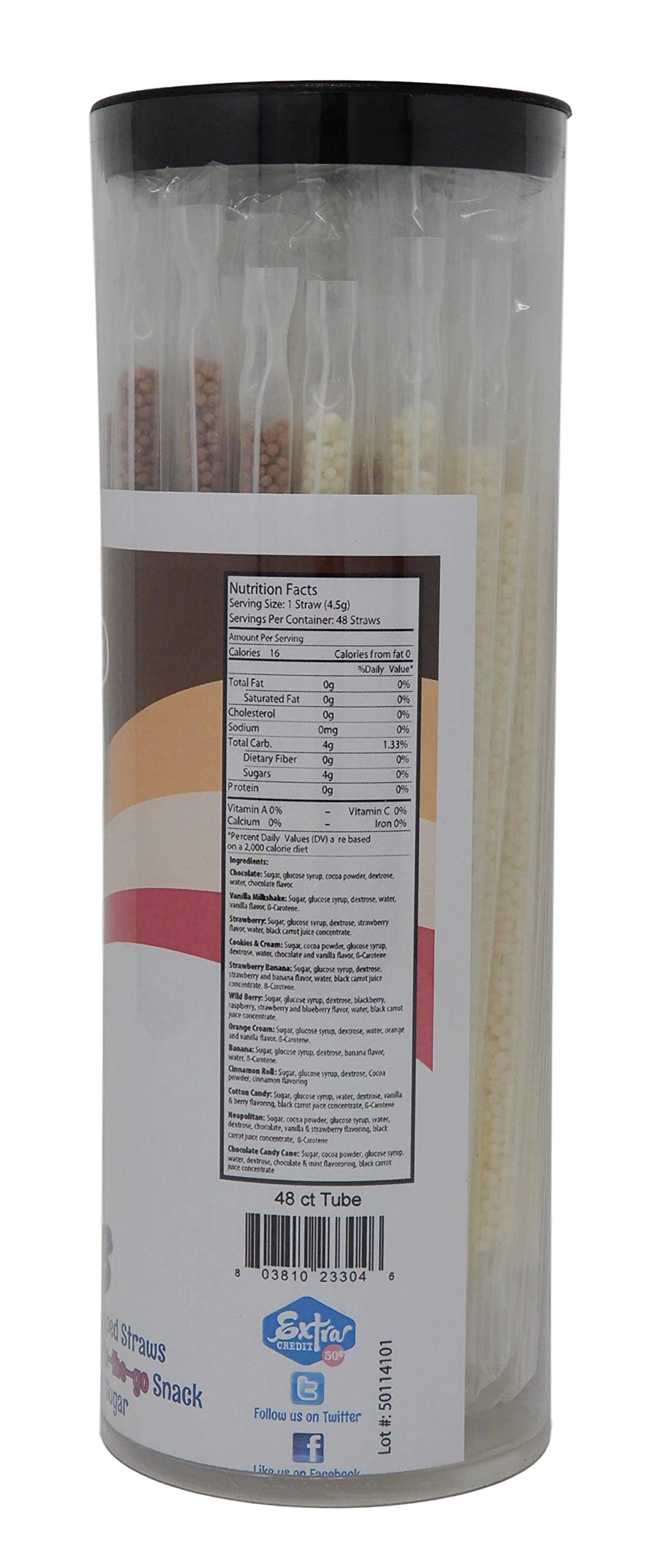 Magic Milk Straws - 48 Individually Wrapped Assorted Flavor Straws for Milk | Fun Drink Enhancer for Kids, Parties & Coffee Shops