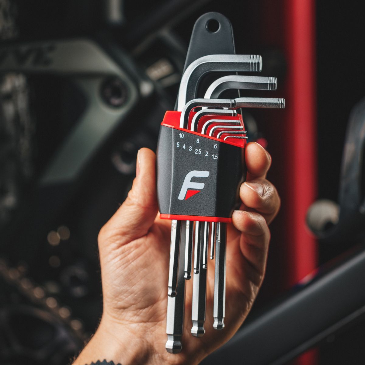Feedback Sports Hex Wrench Set - 9-Piece Metric & SAE Allen Key Set for Bikes, Motorcycles & Furniture Assembly - Durable Steel Tools for Home & Professional Use