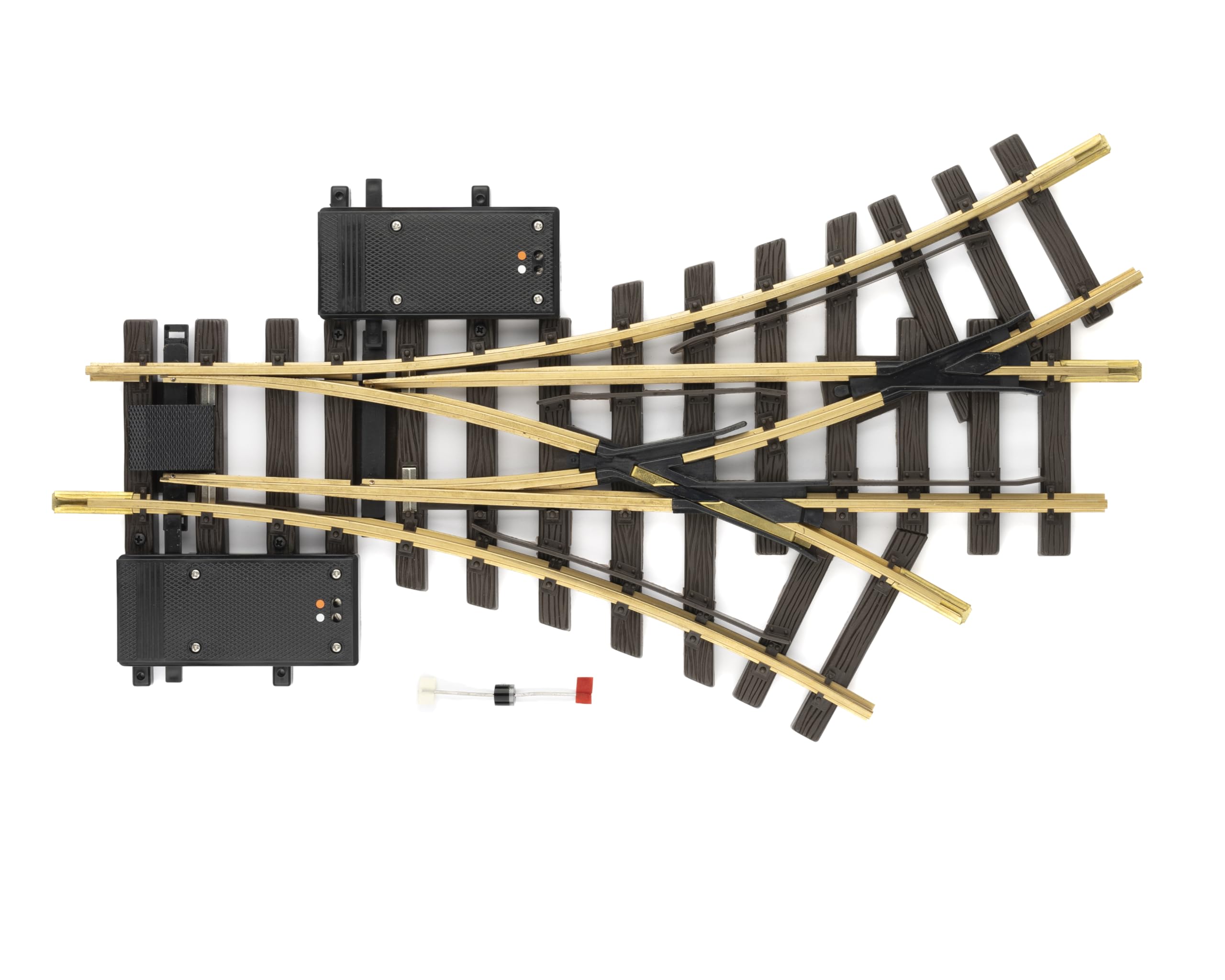 LGB Electric Three-Way Turnout Switch for G Scale Model Trains - Perfect for Garden Railroads & Outdoor Train Layouts