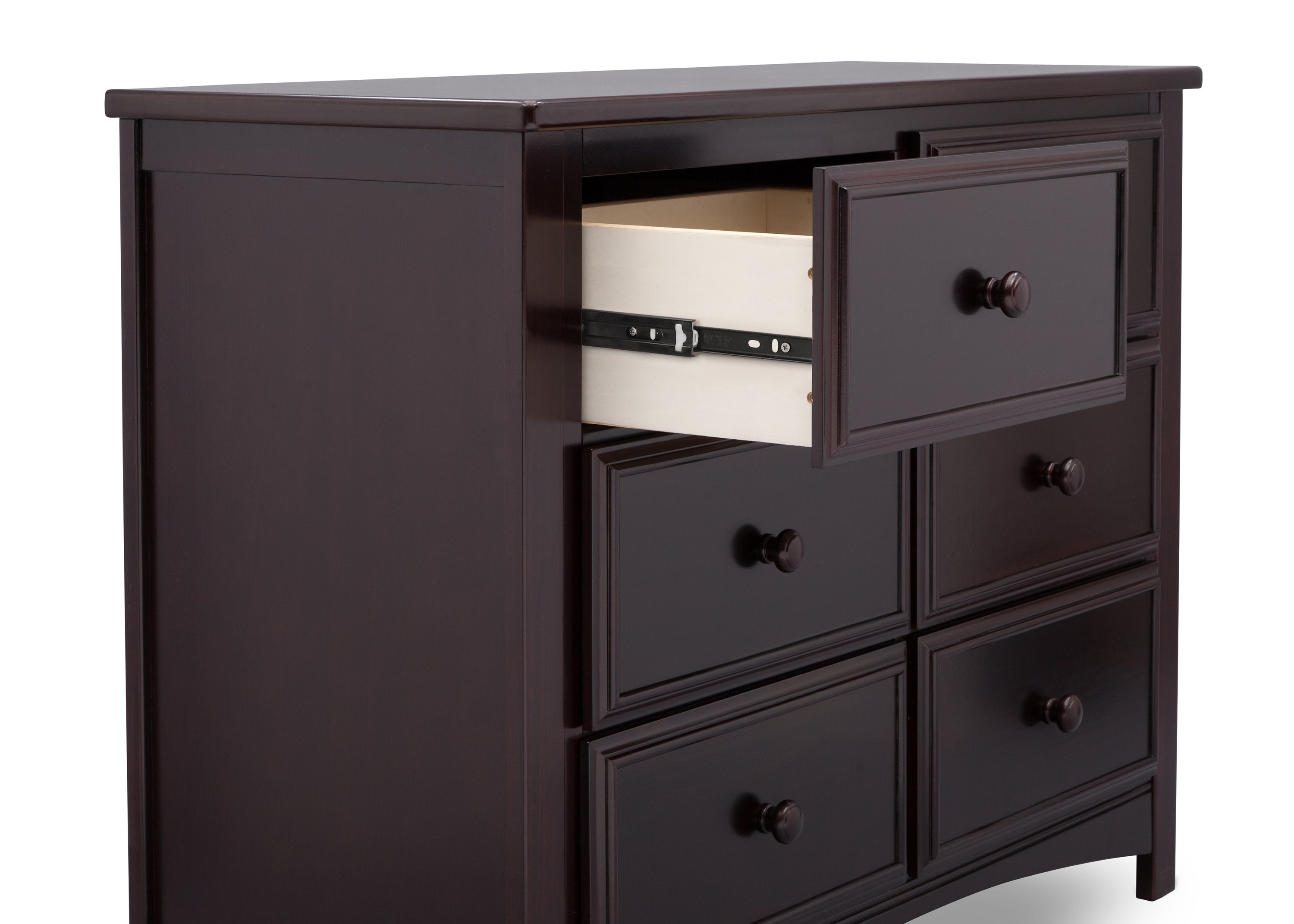 Summit 6-Drawer Dresser with Interlocking Drawers - Sturdy Wooden Chest of Drawers for Bedroom Storage & Organization