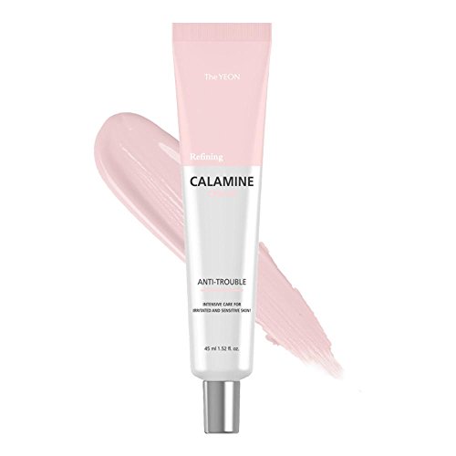 The YEON Refining Calamine Cream for Sensitive Skin - Korean Skin Care (45ml/1.52oz) - Soothes Irritation & Redness, Perfect for Acne-Prone & Dry Skin Care Routine