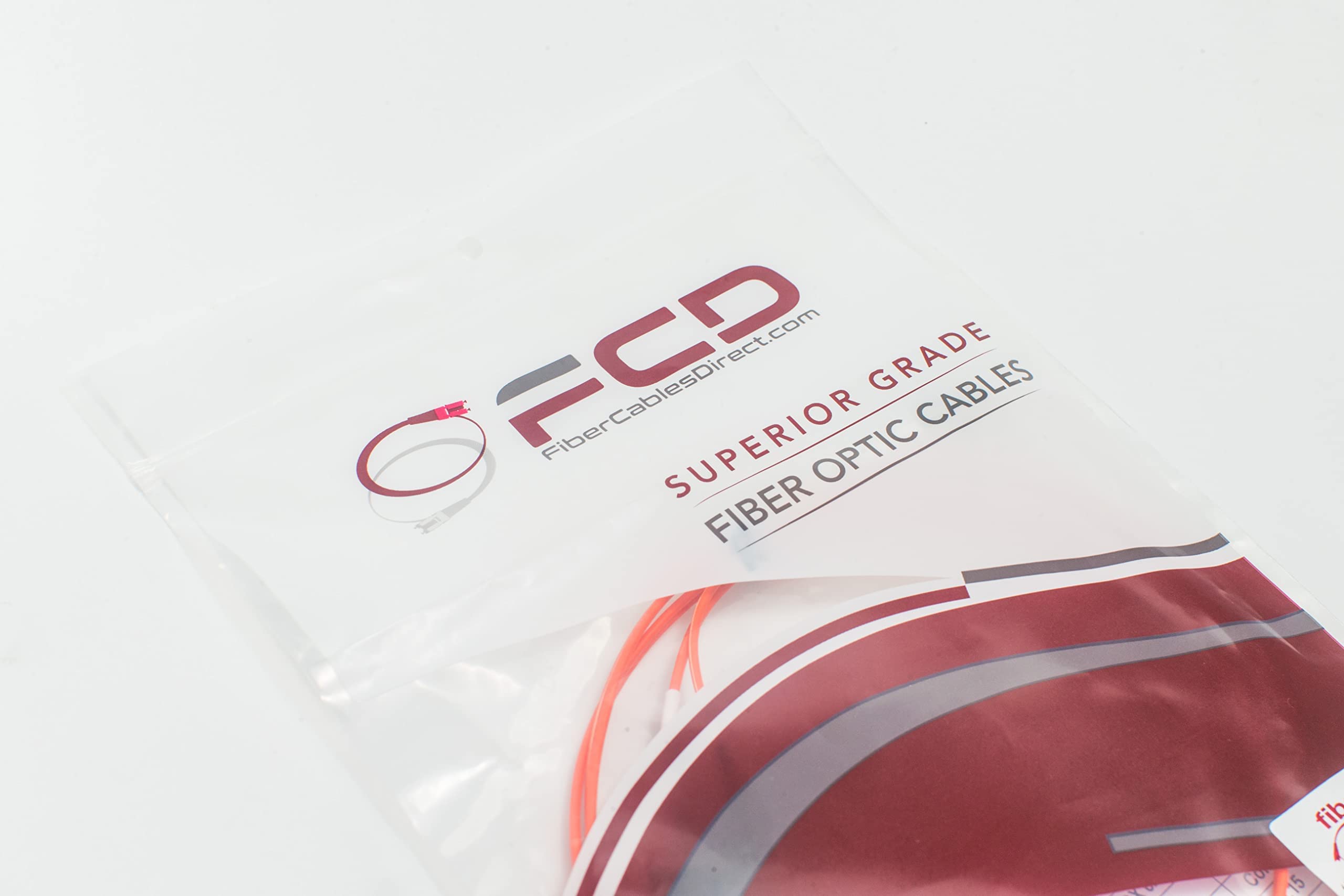 FCD 100M OM2 LC-LC Duplex Multimode Fiber Optic Patch Cable (50/125) - 1Gb/10Gb Compatible, PVC OFNR Jacket, 100 Meter (328ft) | Ideal for Data Centers, Server Rooms & High-Speed Network Connections