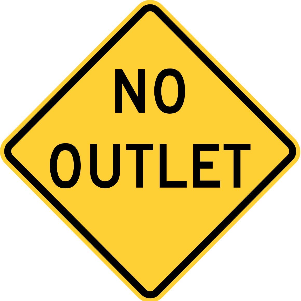 10 Pack Vinyl Safety & Warning Stickers - No Outlet Signs for Warehouse (10