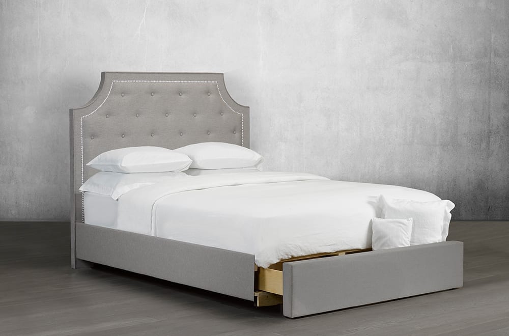 Elegant Modern Bed Frame with Rounded Profile - Perfect for Bedroom, Guest Room & Apartment Decor