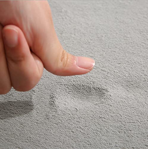 Premium Memory Foam Whale Bath Rug - Super Absorbent, Anti-Slip Semicircle Bath Mat (Grey, 40x60cm) for Bathroom, Shower & Nursery Floor Safety