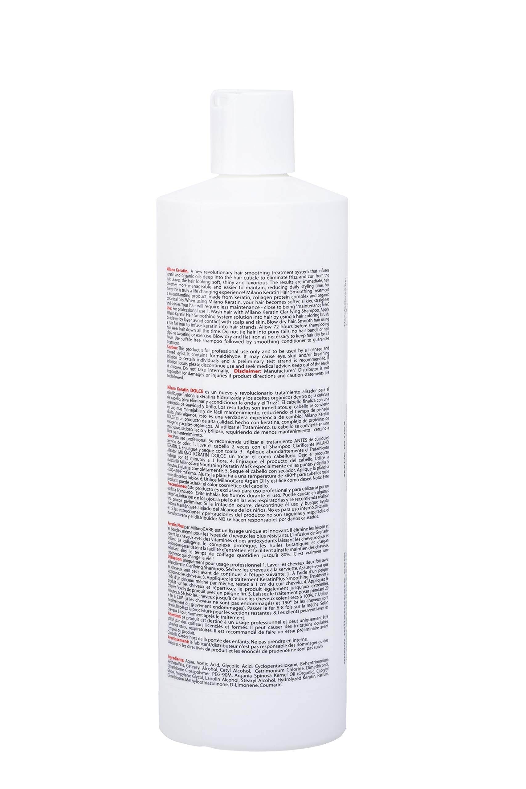 Keratin Hair Smoothing Treatment with Jojoba Oil & Amino Acids - 16 fl oz Professional Salon Hair Mask for Silky Smooth Hair - Perfect for Frizz Control, Heat Protection & Damaged Hair Repair at Home