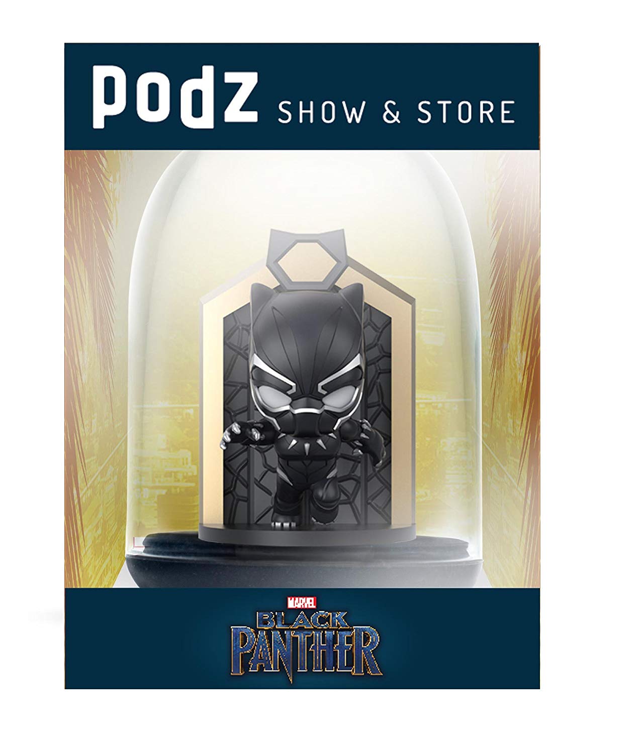 Comicave Studios Podz Black Panther Dual Function Action Figure & Storage Container - Perfect for Collectors, Display, and Organizing Small Items