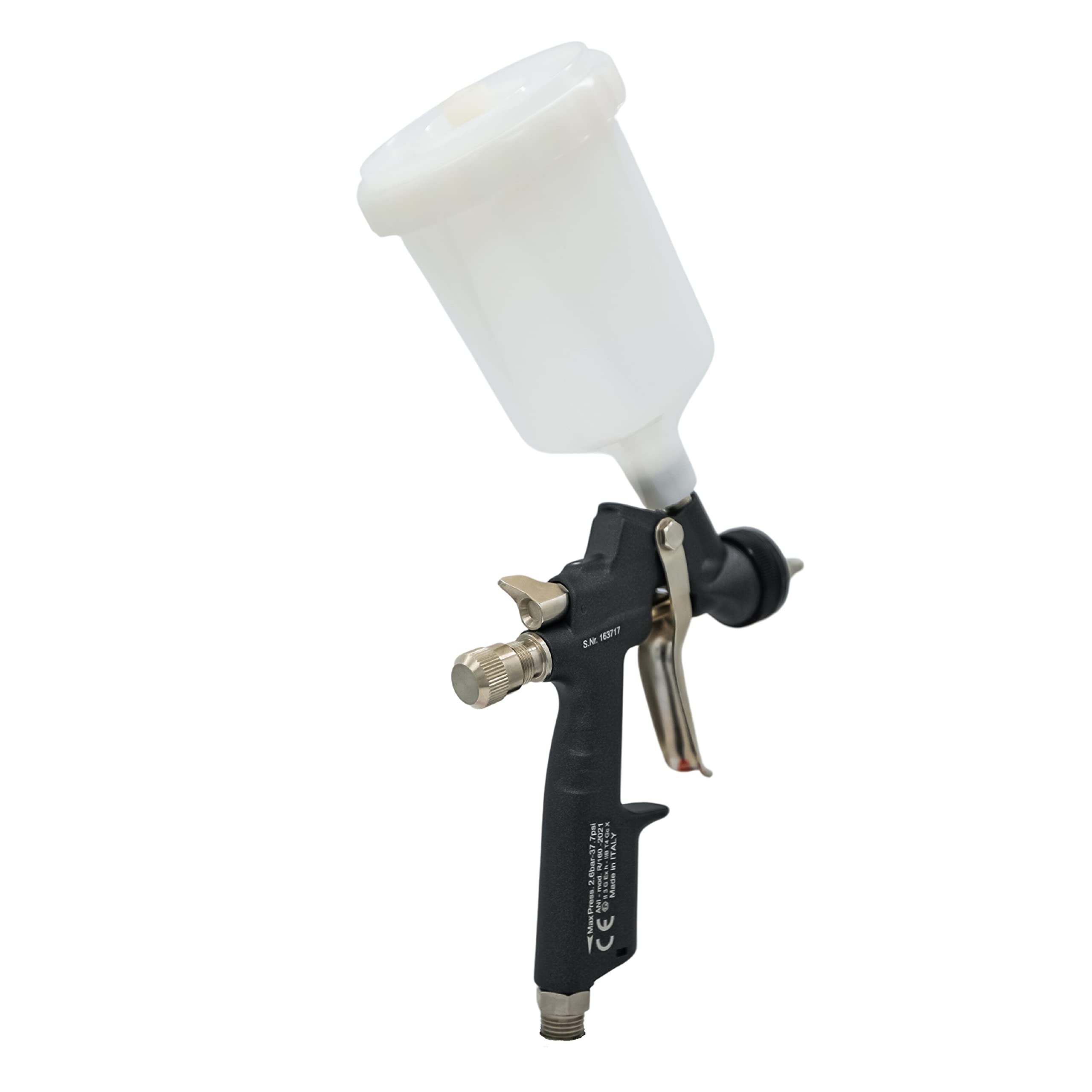 ANI HVLP R160/T 250cc Mini Spray Gun with Nylon Cup (1.2mm Nozzle) - Perfect for Automotive Touch-Ups, Wood Finishing & DIY Projects