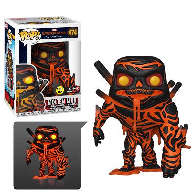 Marvel Spider-Man Far From Home Molten Man Glow in The Dark Action Figure - Exclusive GameStop Collectible for Superhero Fans & Movie Enthusiasts | Perfect for Display, Gifts, and Marvel Collections
