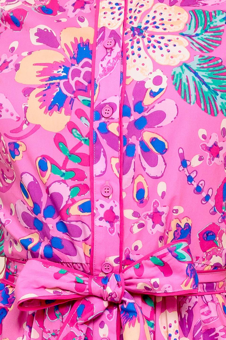 Pink & Purple Floral Midi Dress for Women - Elegant Petal Press Design - Perfect for Spring, Summer, Weddings & Special Occasions