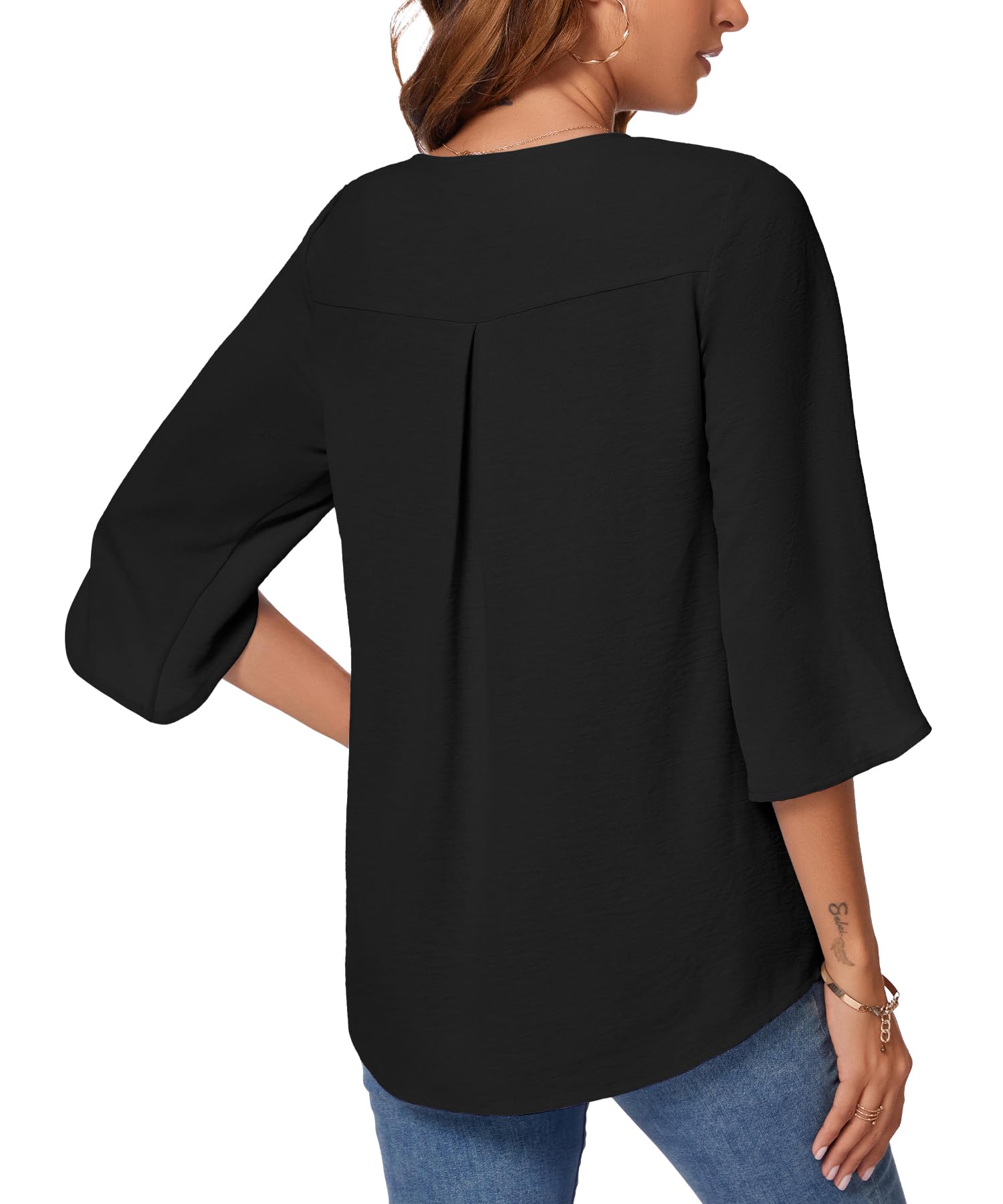 KUOTAI Women's Summer Tops - Dressy Casual 3/4 Sleeve Blouse for Work & Business Casual | Office Wear, Date Night & Summer Outfits