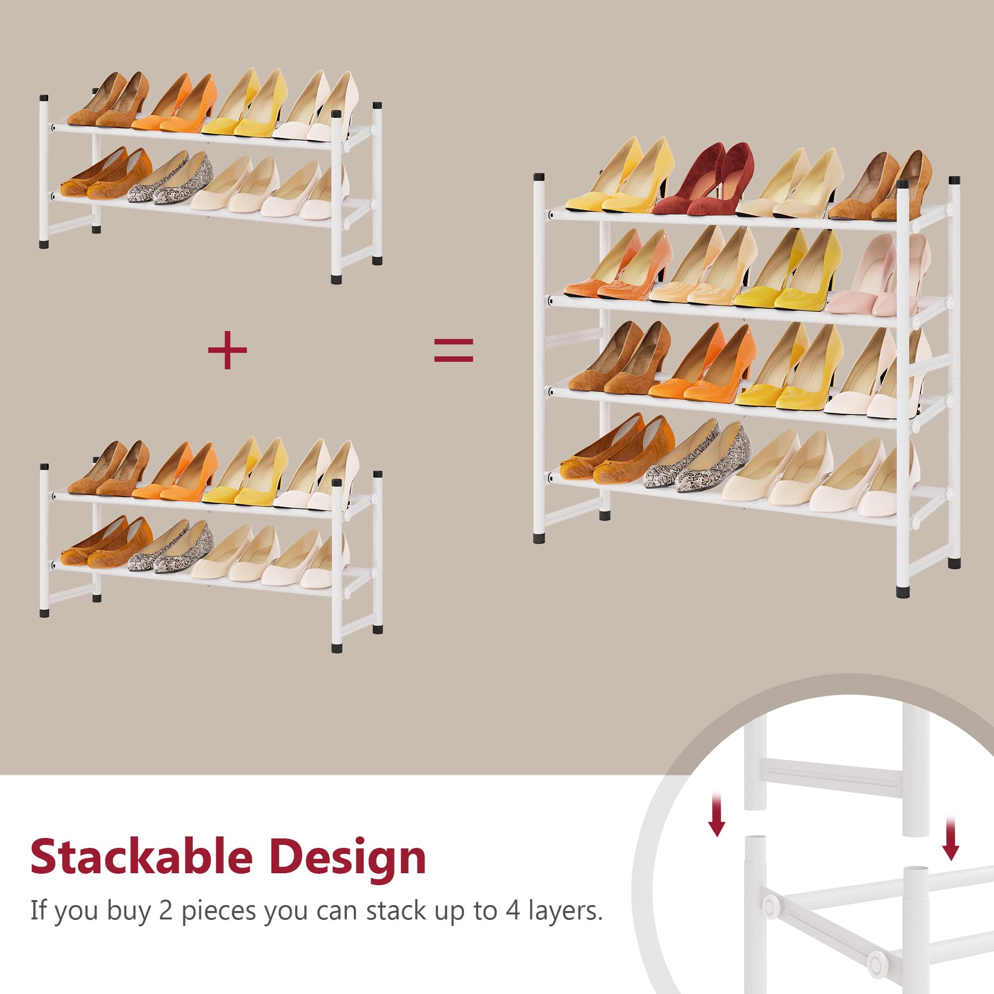 Expandable Shoe Rack 2-Tier, 28