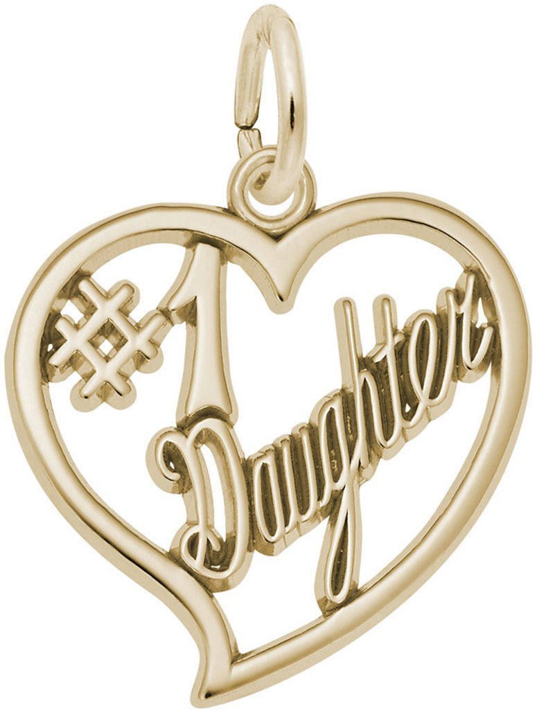 Rembrandt #1 Daughter Charm Necklace - Elegant Sterling Silver Pendant for Women - Perfect Gift for Birthday, Graduation & Mother's Day