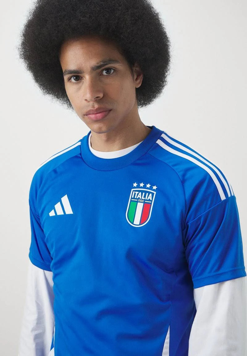 Adidas Italy 24 Authentic Home Football Jersey - Official Fan Shirt in Blue for Match Day & Sports Events