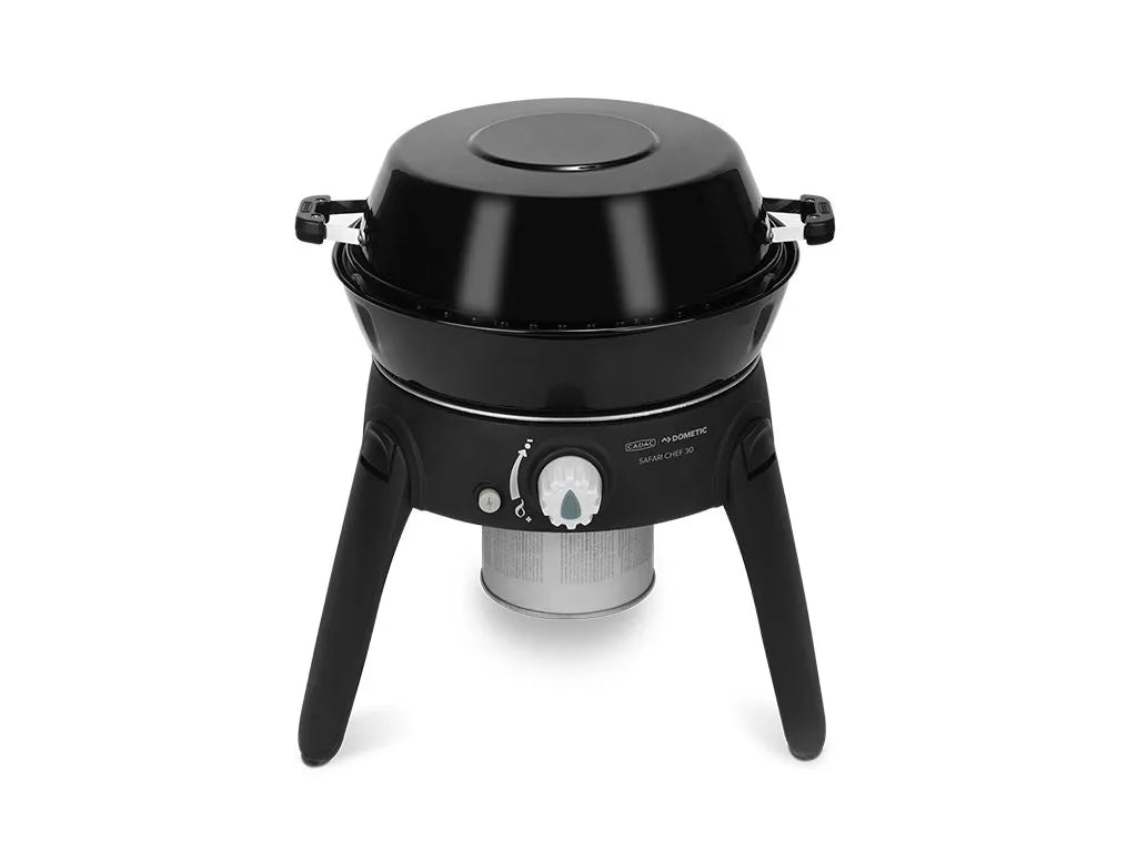 Front Runner Outfitters Safari Chef 30 HP Portable 5-Piece Gas Grill BBQ - Perfect for Camping, Outdoor Cooking & Backyard Barbecues