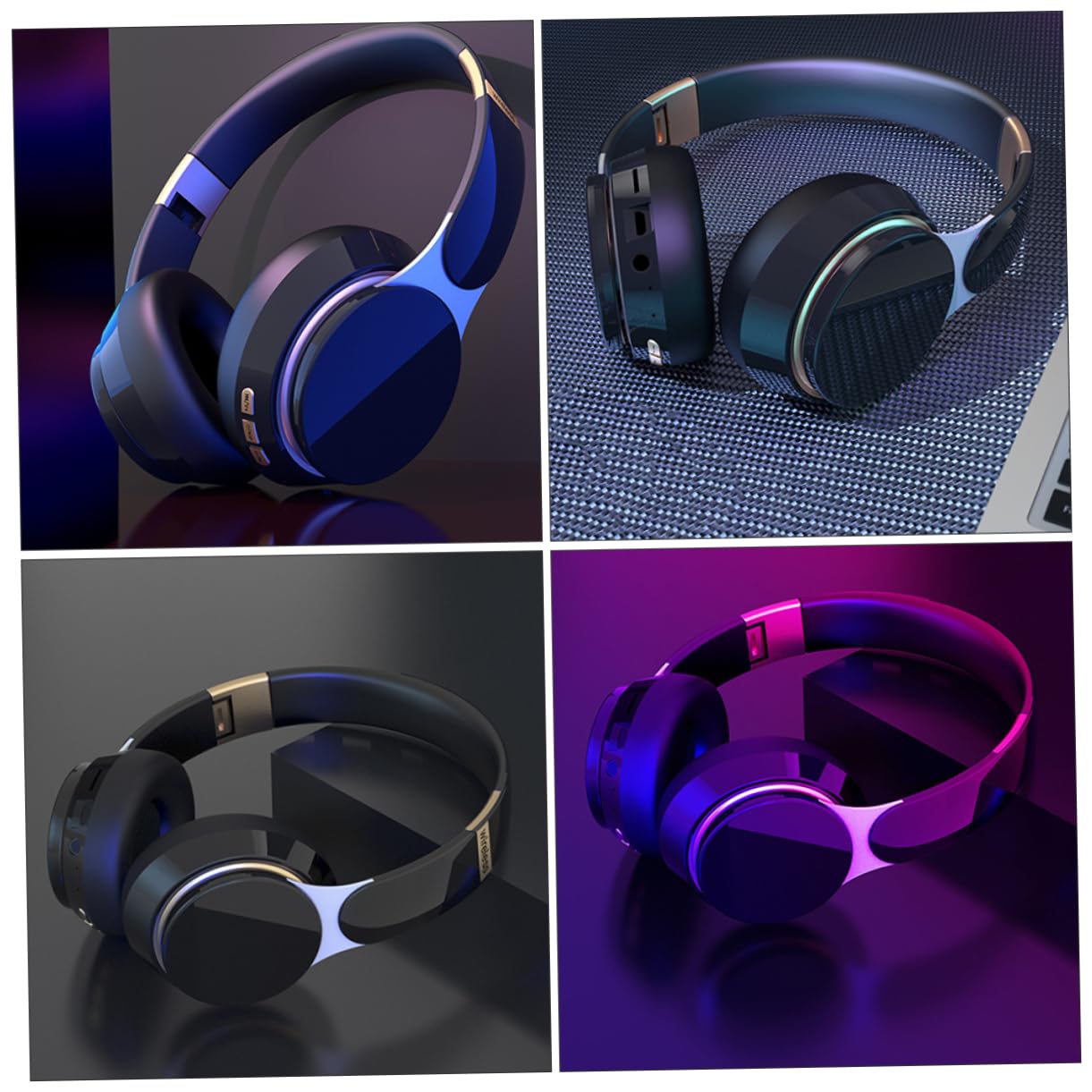 BRIGHTFUFU Pro Wireless Headphones - Noise Cancelling Bluetooth Headphones with Hi-Fi Sound for Travel, Workout & Gaming