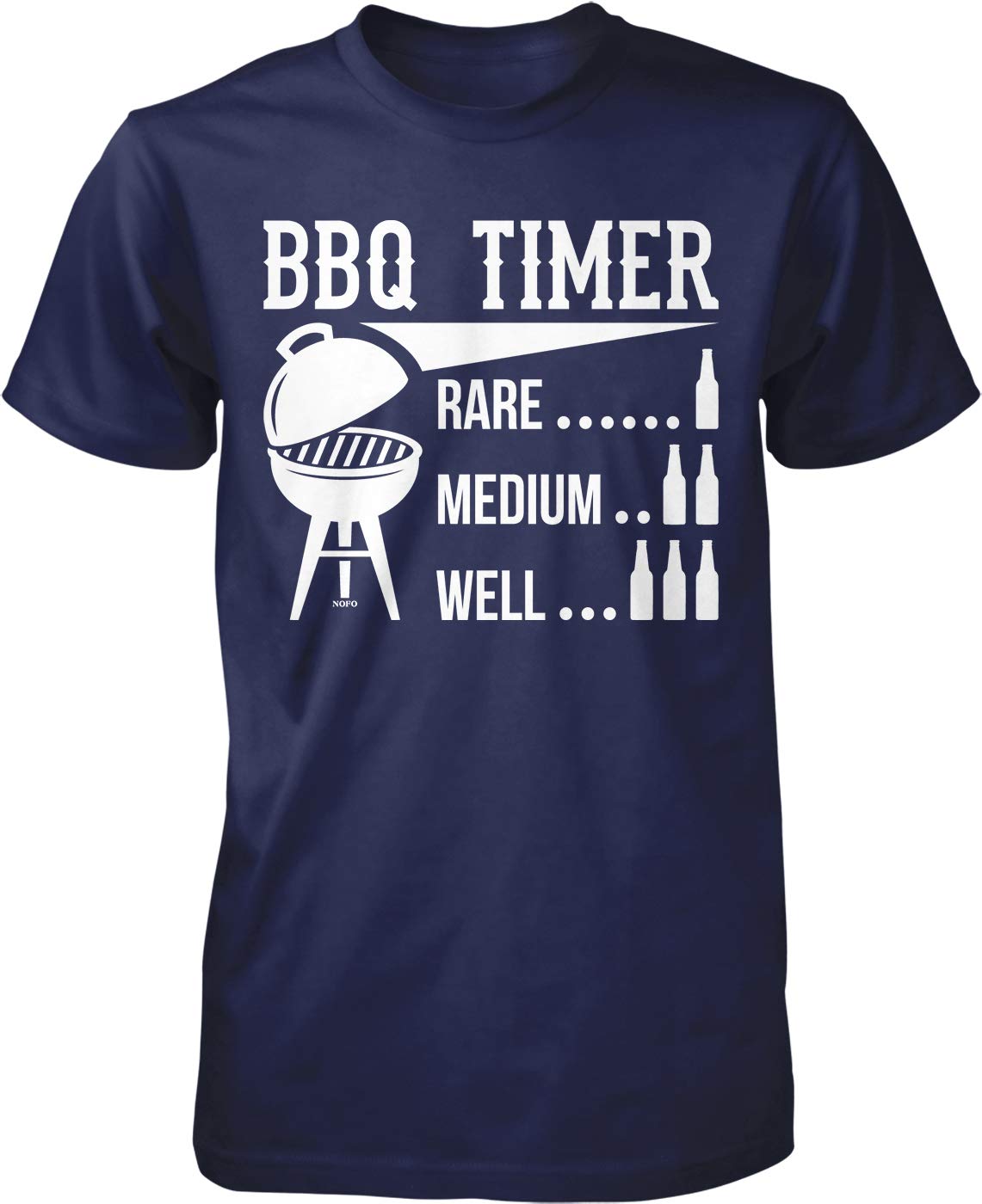 BBQ Timer T-Shirt for Men - Rare, Medium, Well Done Steak Design - Perfect for Grilling, BBQ Parties & Cooking Enthusiasts