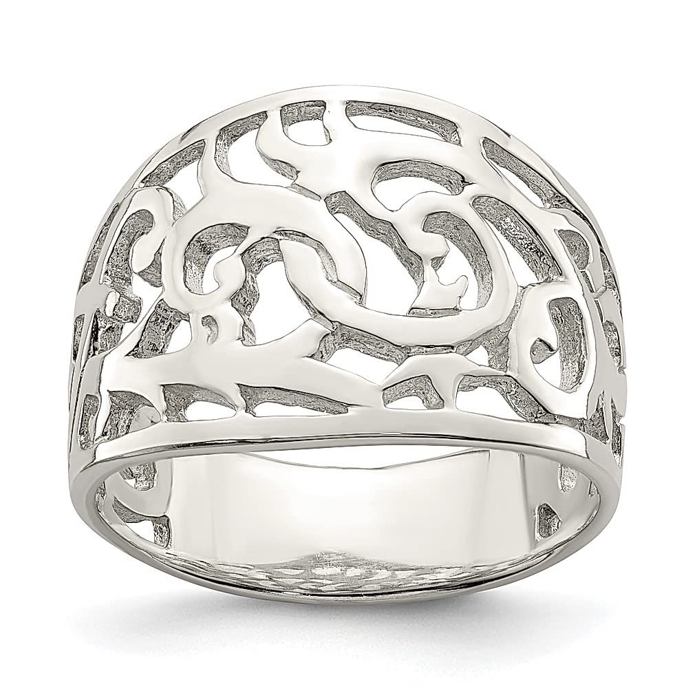 925 Sterling Silver Swirl Band Ring for Women - Dainty & Elegant Fine Jewelry Gift for Her - Perfect for Anniversary, Birthday & Valentine's Day Gifts