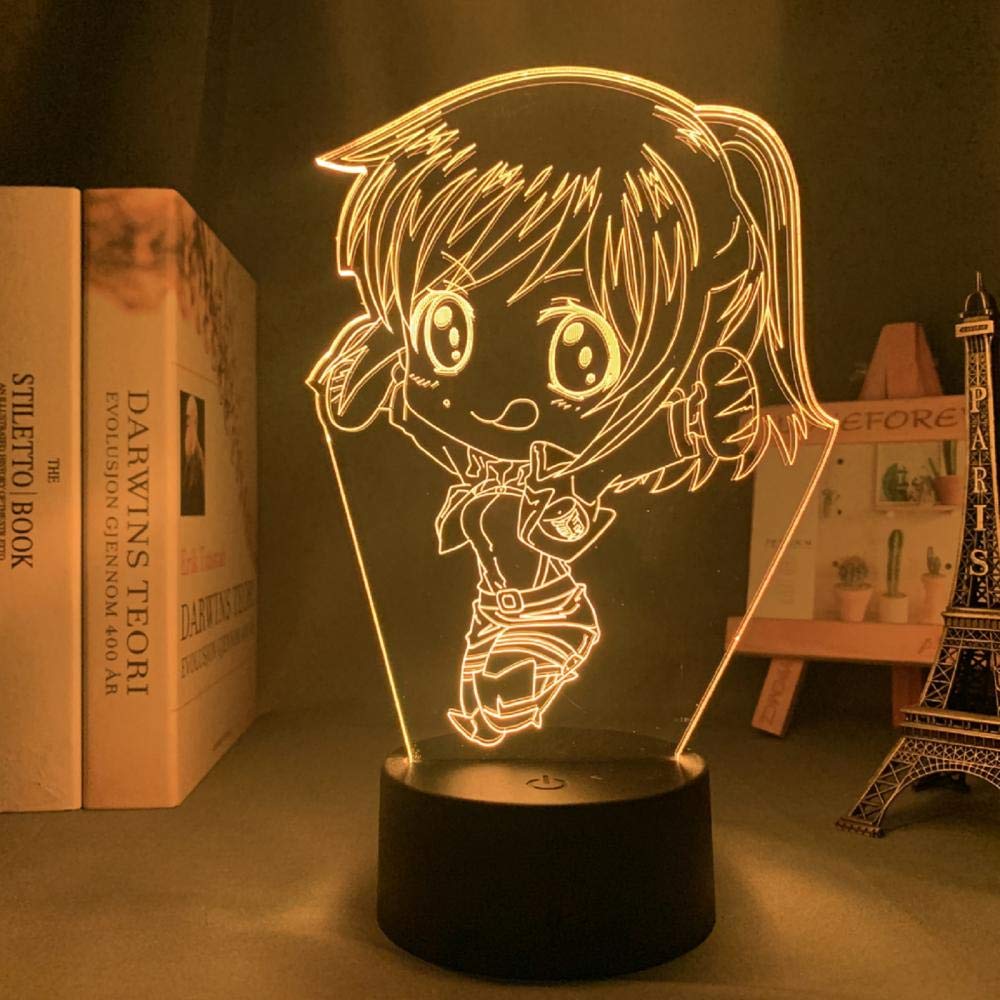 3D Anime LED Night Light - Sasha Braus Chibi Character Lamp with 7 Color Changing Modes, Touch Control for Kids Room Decor, Bedside Table Lamp | Perfect Gift for Anime Fans, Fenght HOICHAN Collection | Ideal for Bedrooms, Nurseries, and Gaming Rooms