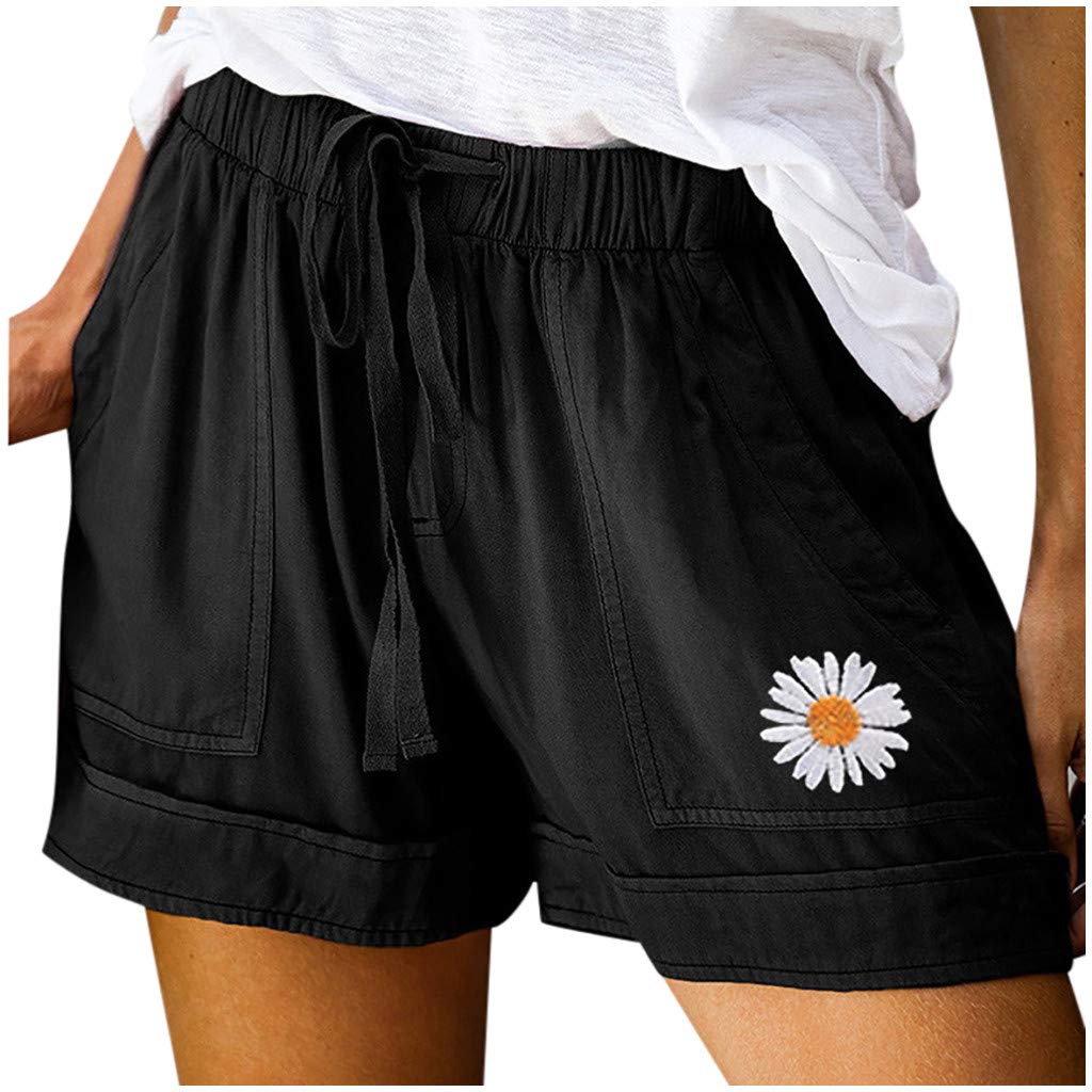 Hessimy Women's Summer Shorts with Pockets - Comfy Beach & Pajama Shorts for Casual Wear