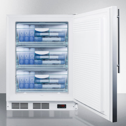 Accucold 24-Inch Wide ADA Compliant All Freezer - VT65MLSSHVADA | Energy Efficient Upright Freezer for Restaurants, Cafes & Commercial Kitchens