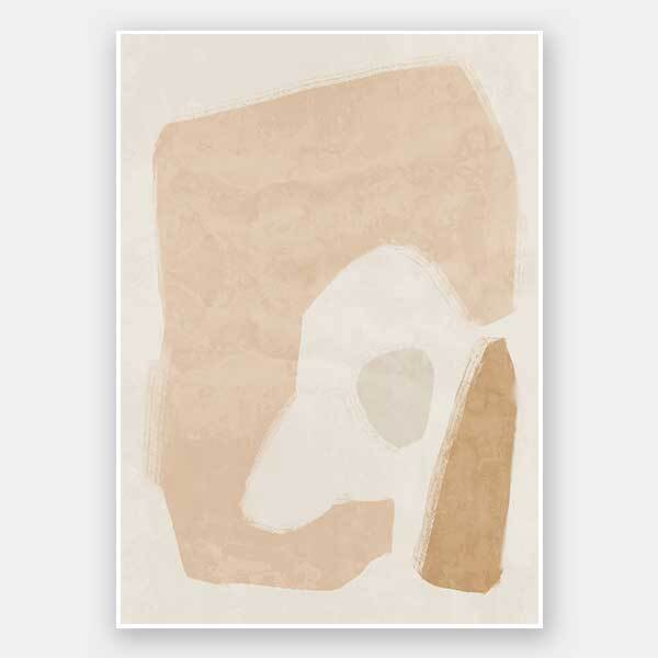 Easy Does It Neutral Unframed Art Print - Minimalist Wall Decor for Living Room, Bedroom & Office - Perfect for Home & Office Decor