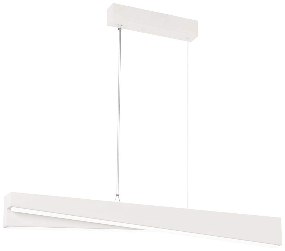 George Kovacs P1154-655-L So Inclined LED Island Light - 44W Modern Pendant Lighting in Sand White - Perfect for Kitchen Islands, Dining Rooms & Contemporary Spaces