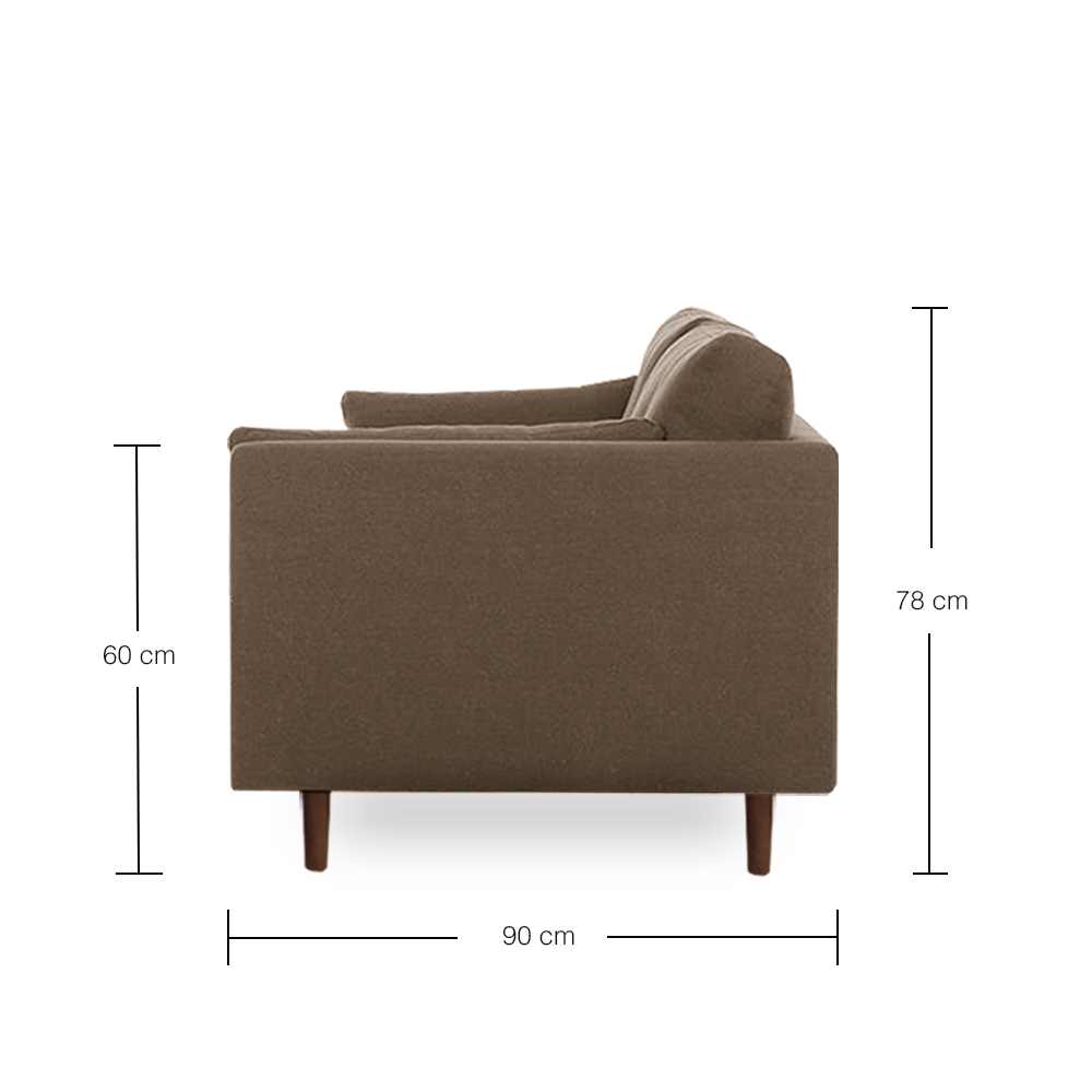 Londale 3-Seater Sofa - Modern Fabric Couch for Living Room, Comfortable Sectional Sofa Bed for Small Spaces - Perfect for Apartments, Dorms & Home Theater Seating