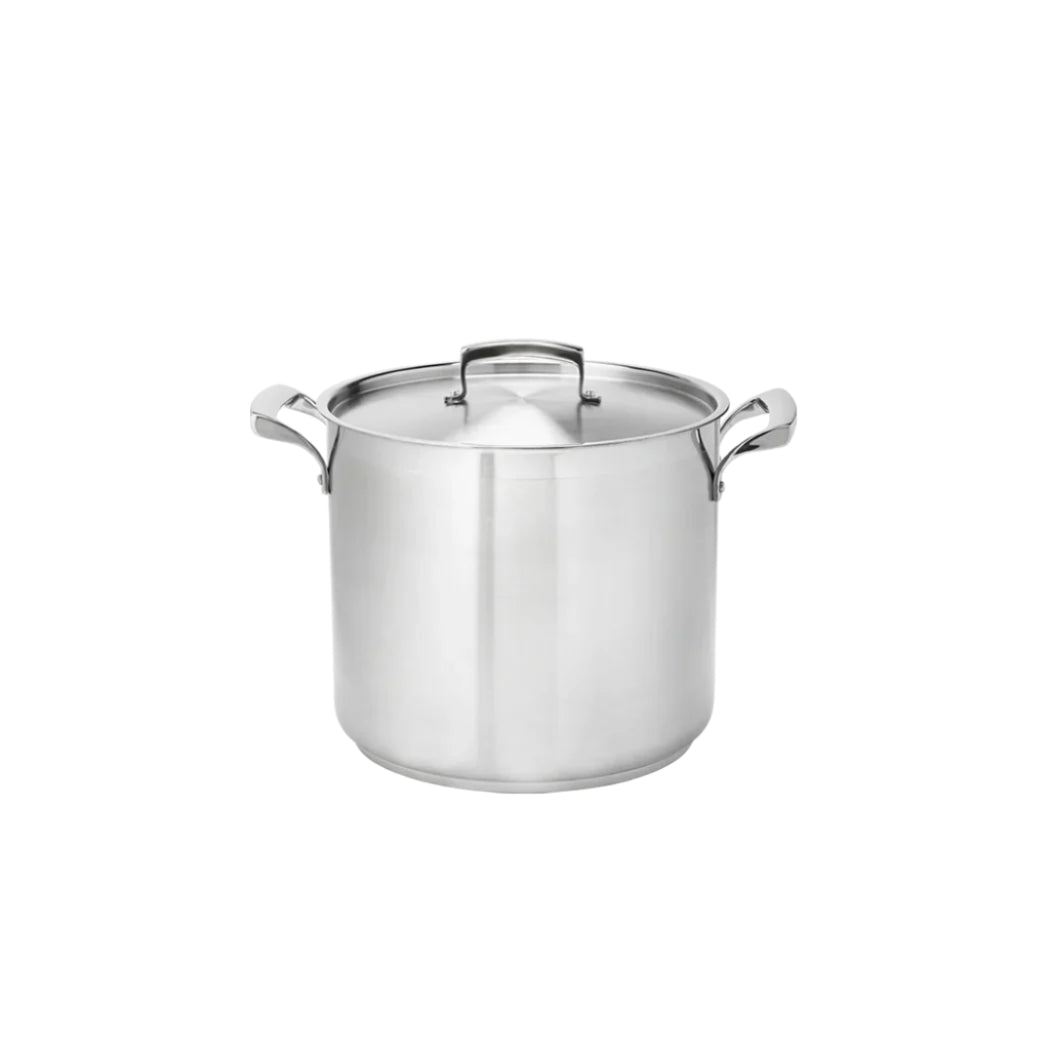 Thermalloy 12 Quart Stainless Steel Deep Stock Pot - Heavy Duty Cooking Pot for Soups, Stews, Pasta & Large Family Meals