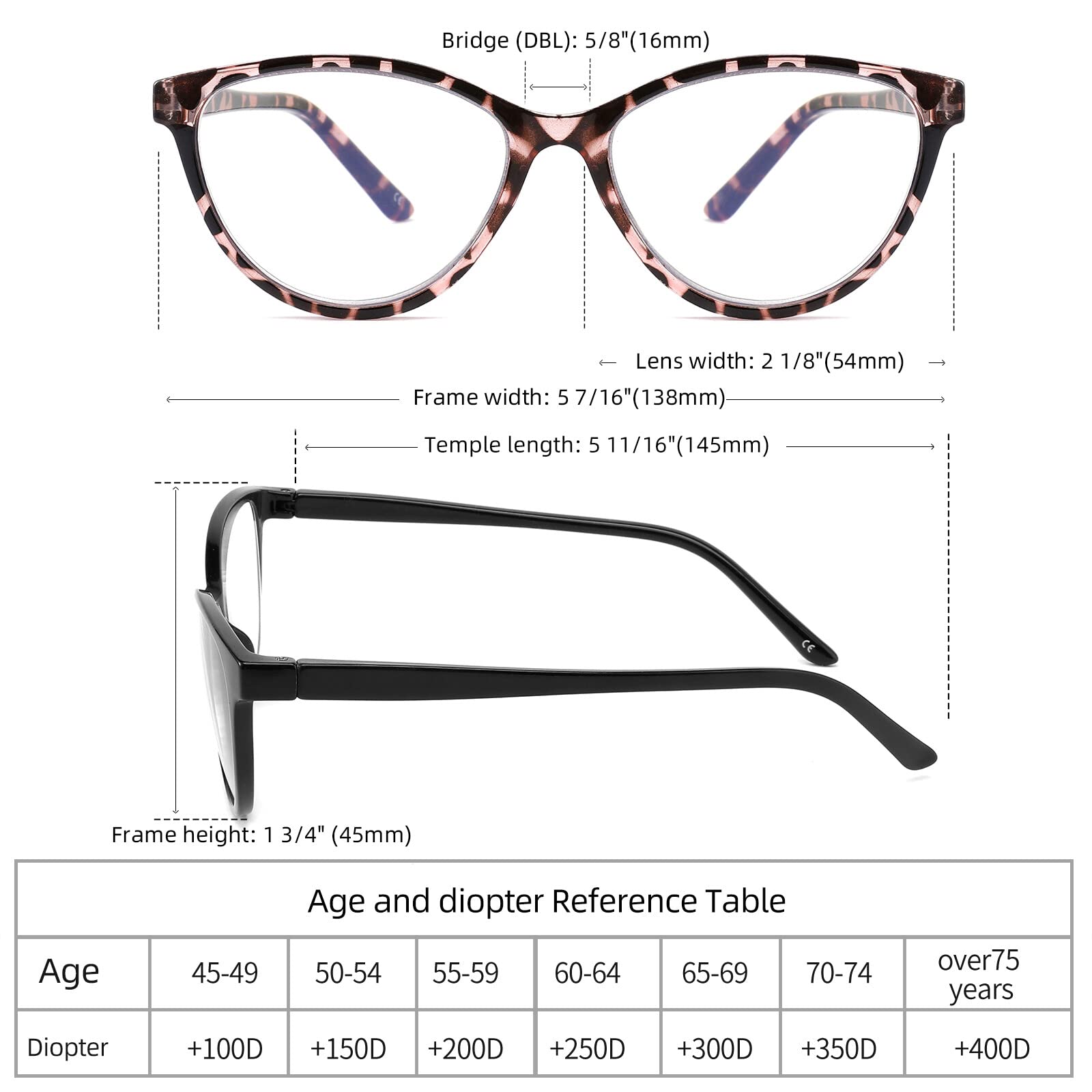 4 Pack Blue Light Blocking Reading Glasses for Women - Stylish Cat Eye Frame Computer Glasses with Anti Glare & UV Protection (2.25 Magnification) - Perfect for Office Work, Screen Time & Night Reading