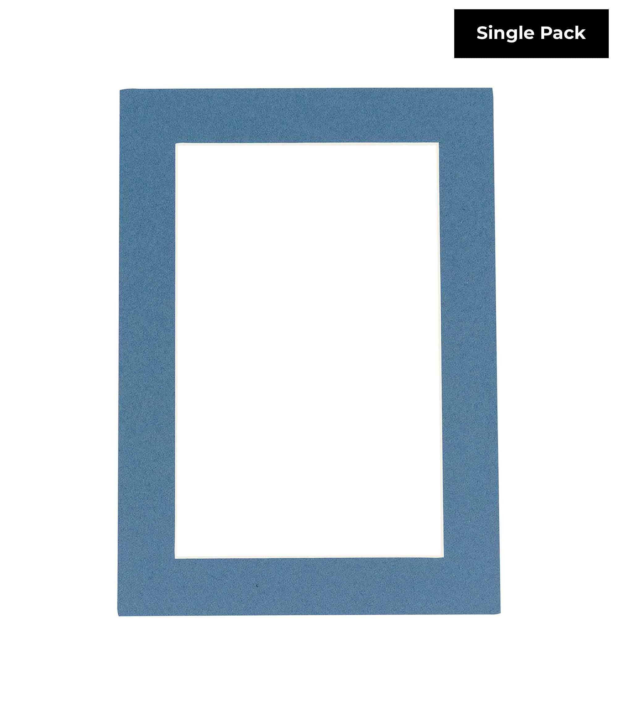 32x40 Acid-Free Steel Blue Precut Mat Board with Backing - Bevel Cut for 30x36 Photos - 4-Ply Archival Quality Matting for Framing, Artwork & Photographs - Includes Crystal Clear Self-Seal Photo Storage Bag - Perfect for Home Decor, Gallery Displays & Professional Picture Framing