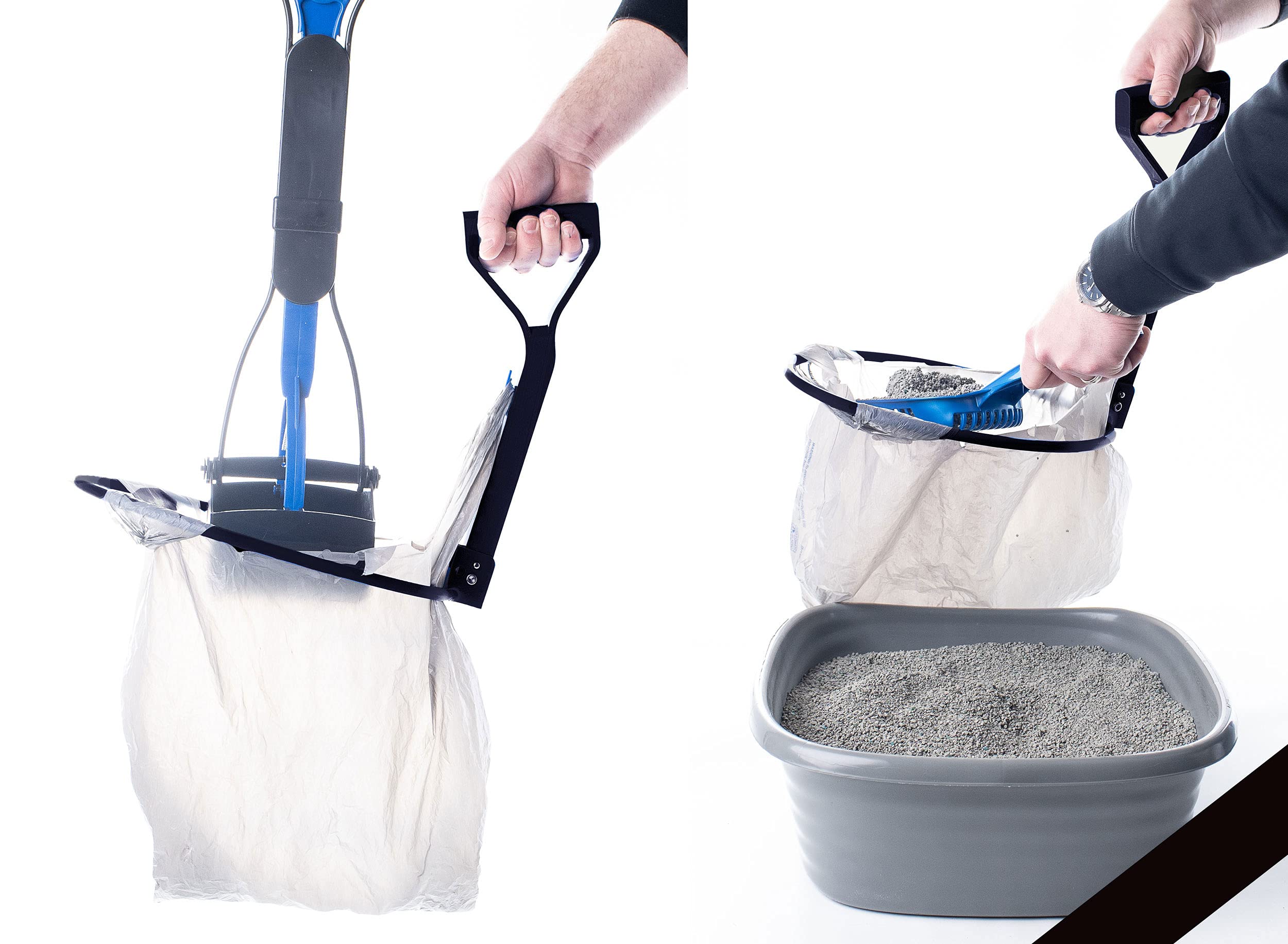 Patented Pet Waste Cleanup Tool - Easy & Hygienic Poop Scooper for Dogs & Cats (Black) | Perfect for Backyards, Parks & Travel Use
