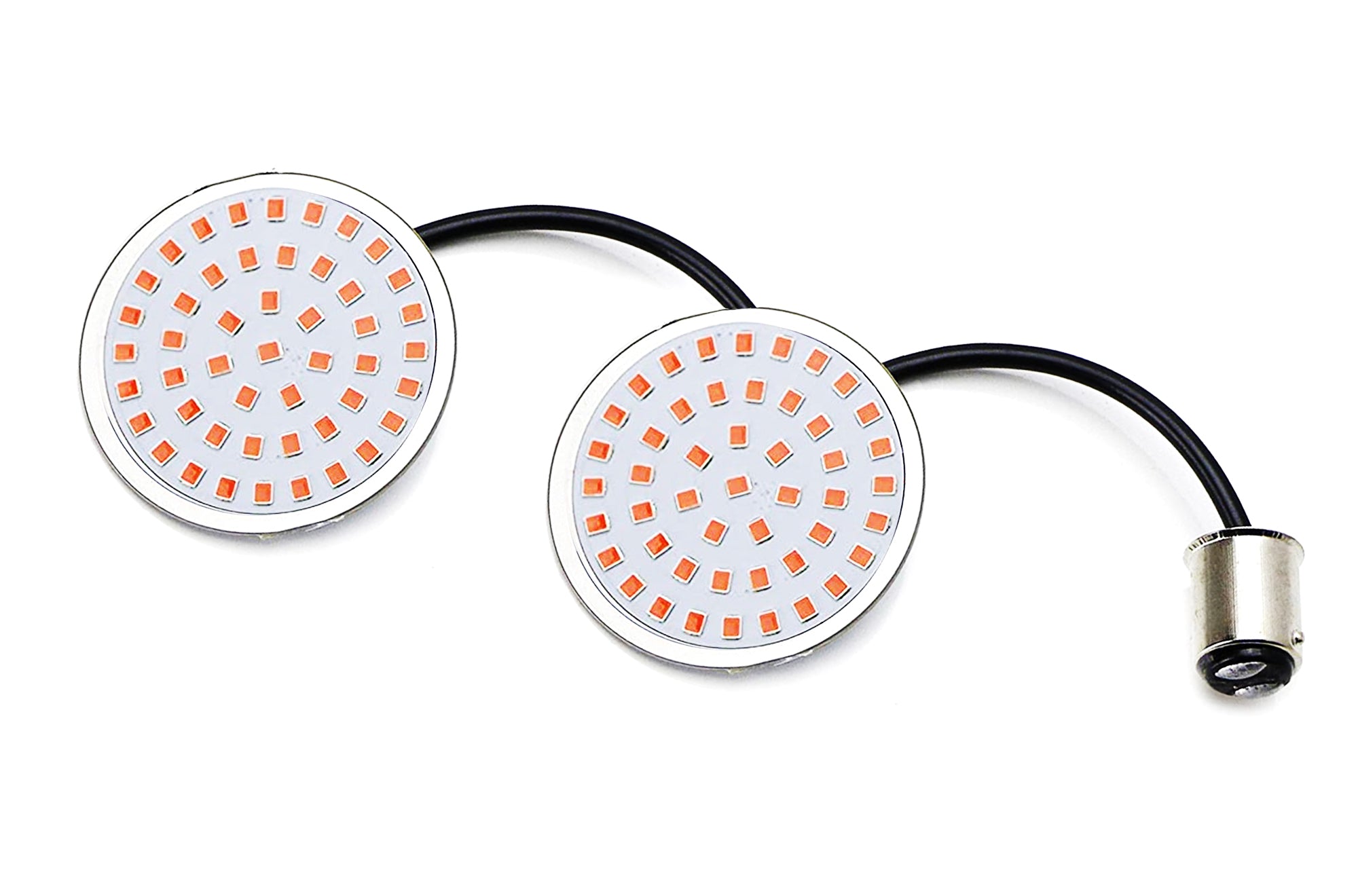 2 Pack 1157 Dual Filament LED Bulbs - Red Turn Signal Tail Brake Lights Compatible with Harley Davidson Motorcycles - High Visibility for Night Riding & Safety
