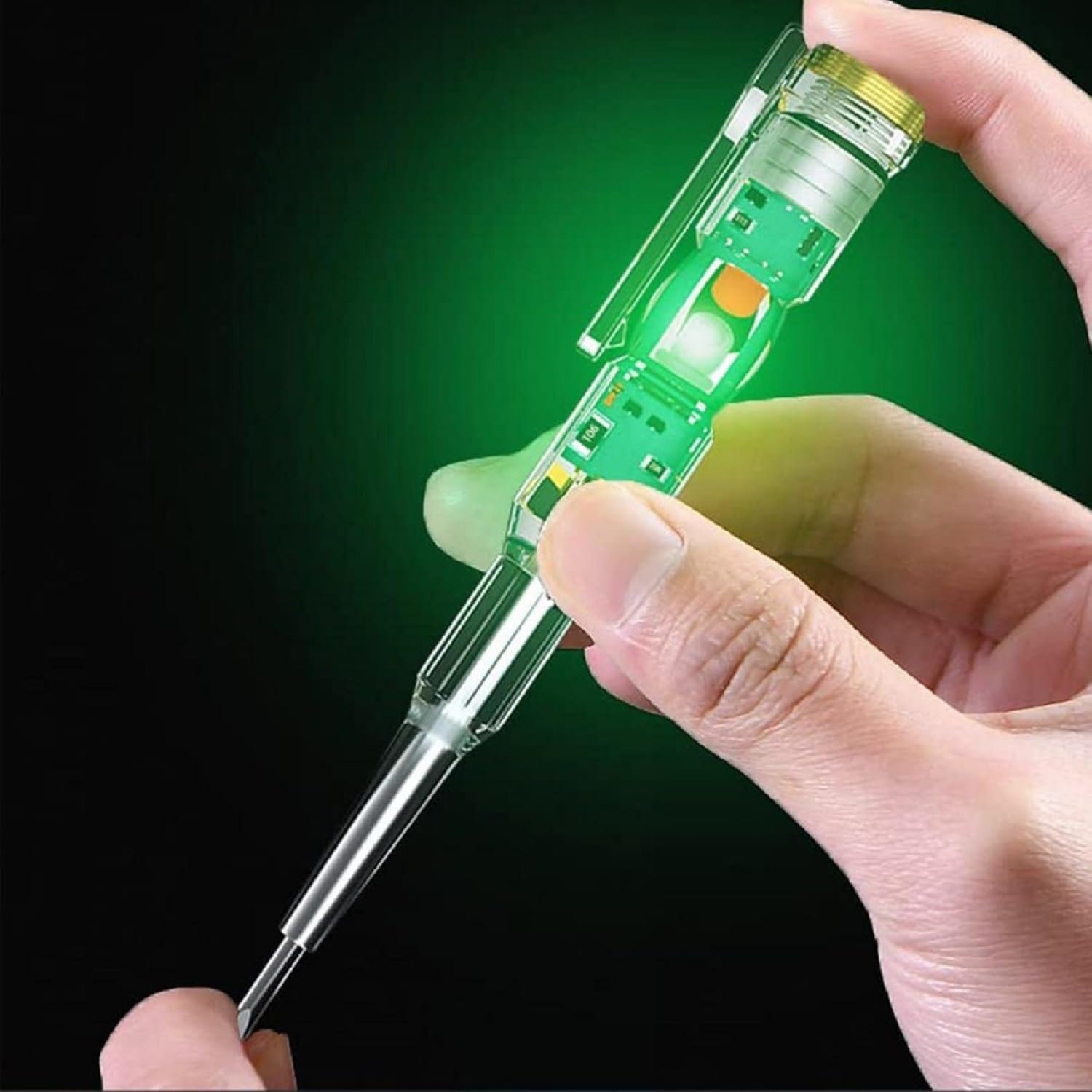 SHARUJA High-Brightness Voltage Tester Pen - Multifunction LED Test Pen with Screwdriver for Electricians, AC/DC Voltage Detector (50-1000V) - Perfect for Home Electrical Repairs, Circuit Testing & DIY Projects