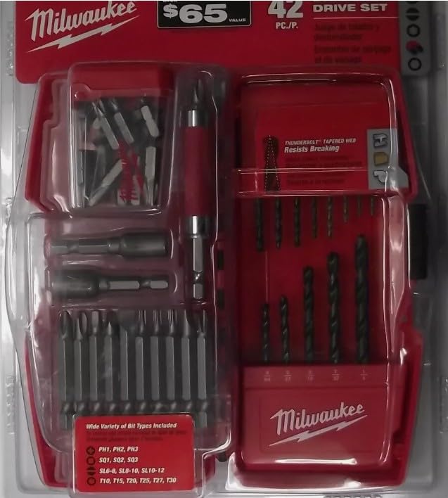 Milwaukee 48-89-0011 14-Piece Titanium Drill Bit Set for Metal, Wood & Plastic - Professional Grade Drill Bits for Construction, DIY & Home Improvement Projects