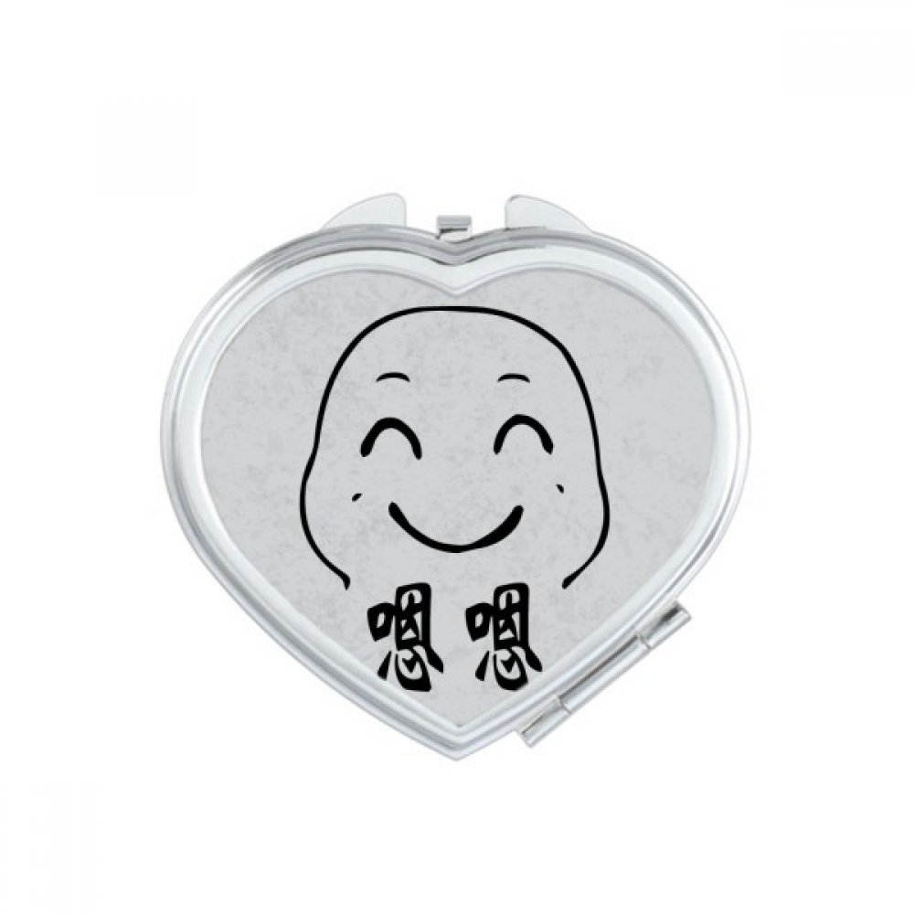 Portable Heart Mirror for Travel & Makeup - Bestchong Black Cute Handheld Pocket Mirror