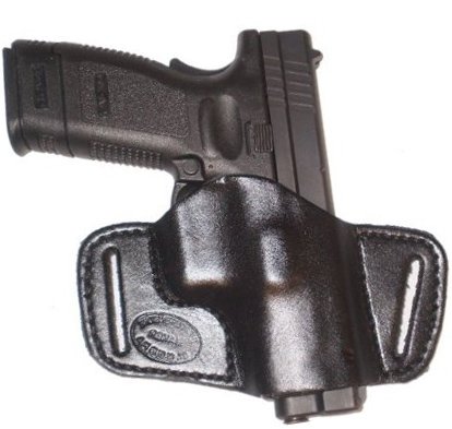 Ruger SR22 (CMR-201 Rail Master) Left Hand Leather Gun Holster - Small of Back Carry SOB - Black | Concealed Carry for Outdoor, Hiking & Self Defense