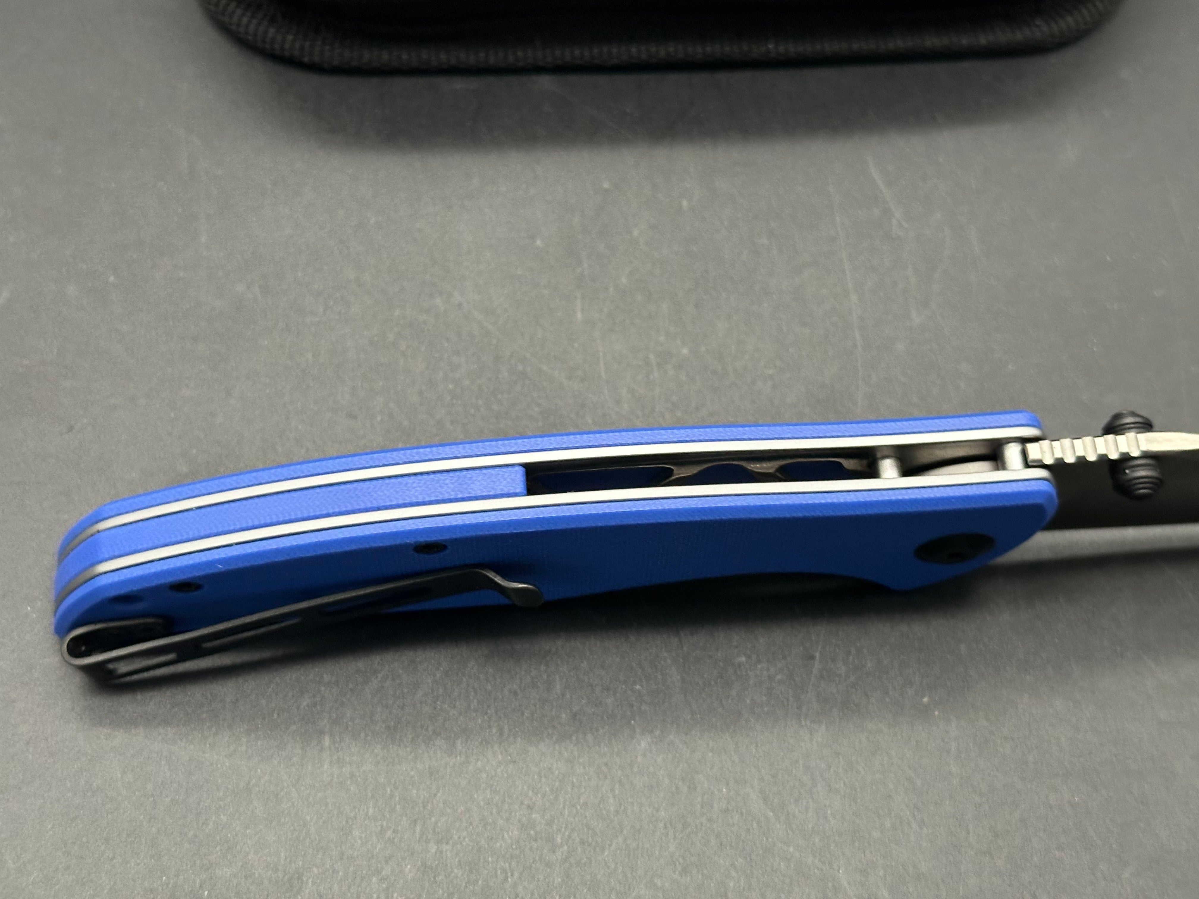 CIVIVI Governor Liner Lock Pocket Knife - Blue G10 Handle, Plain D2 Blade (Model C911B) | EDC Folding Knife for Camping, Hiking & Outdoor Survival
