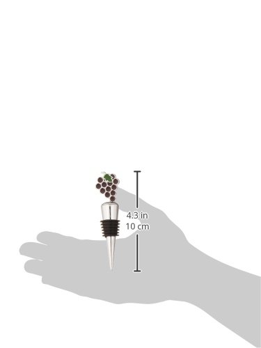 Kate Aspen Vineyard Select Wine Bottle Stopper - Elegant Enamel & Chrome Design for Wine Lovers - Perfect for Dinner Parties, Gifts & Home Bar Accessories