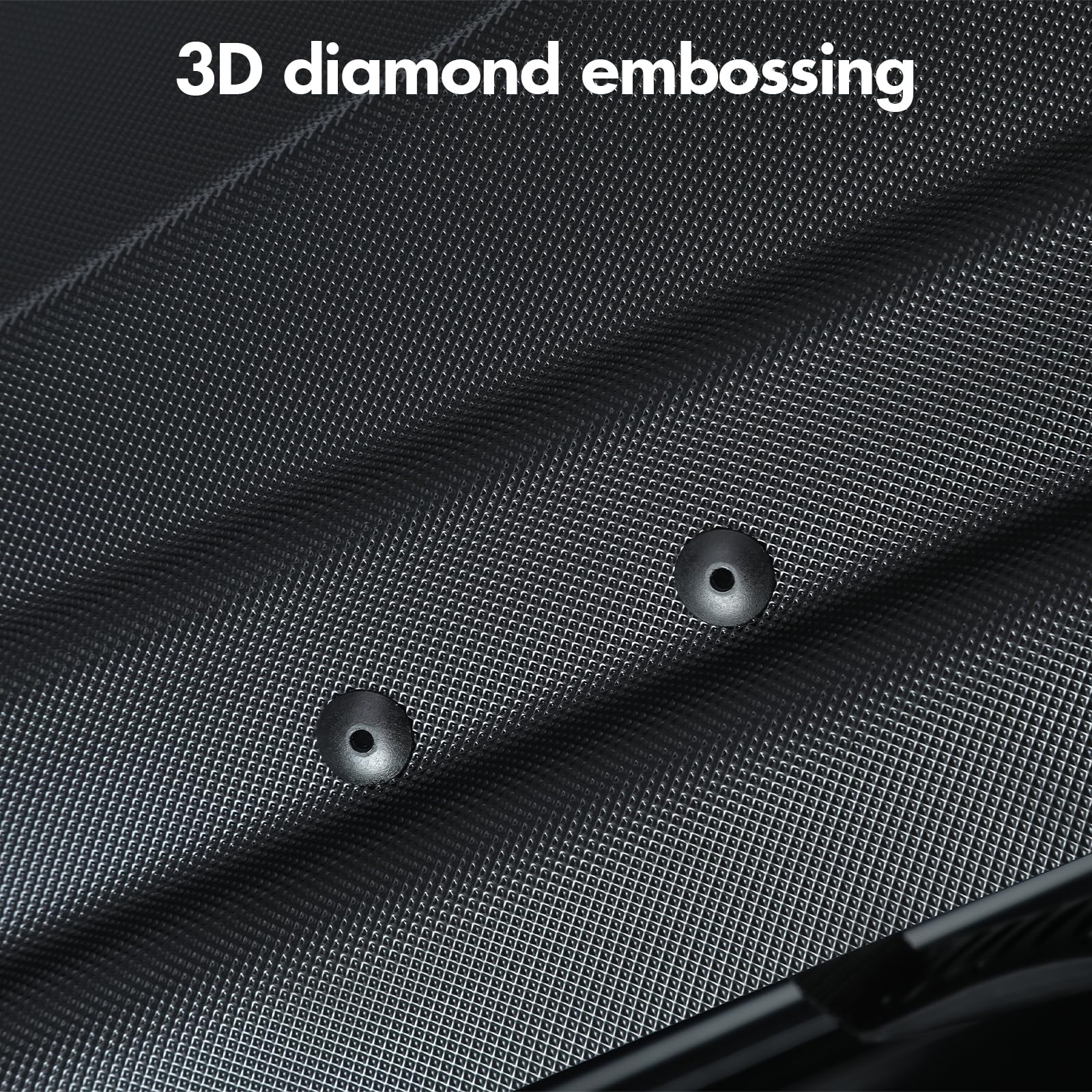 **Carbon Black Rooftop Cargo Box – 14 Cubic Feet Large Capacity, Heavy Duty Waterproof Car Top Storage Carrier with Dual Side Opening & 3D Diamond Embossing – Perfect for Road Trips, Camping, and Extra Luggage Storage**